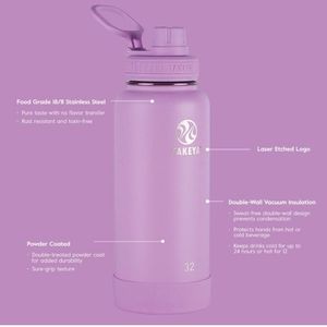 NEW TAKEYA WATER BOTTLE, LILAC PURPLE 22 OZ. Insulated. BPA Free